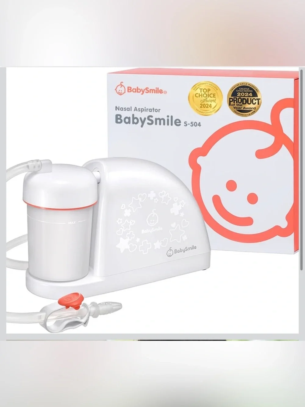 New Open Box BabySmile Electric Nasal Aspirator, Gentle Suction Nose Cleaner